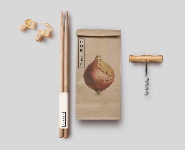 A bag of onions, chopsticks and a bottle opener.